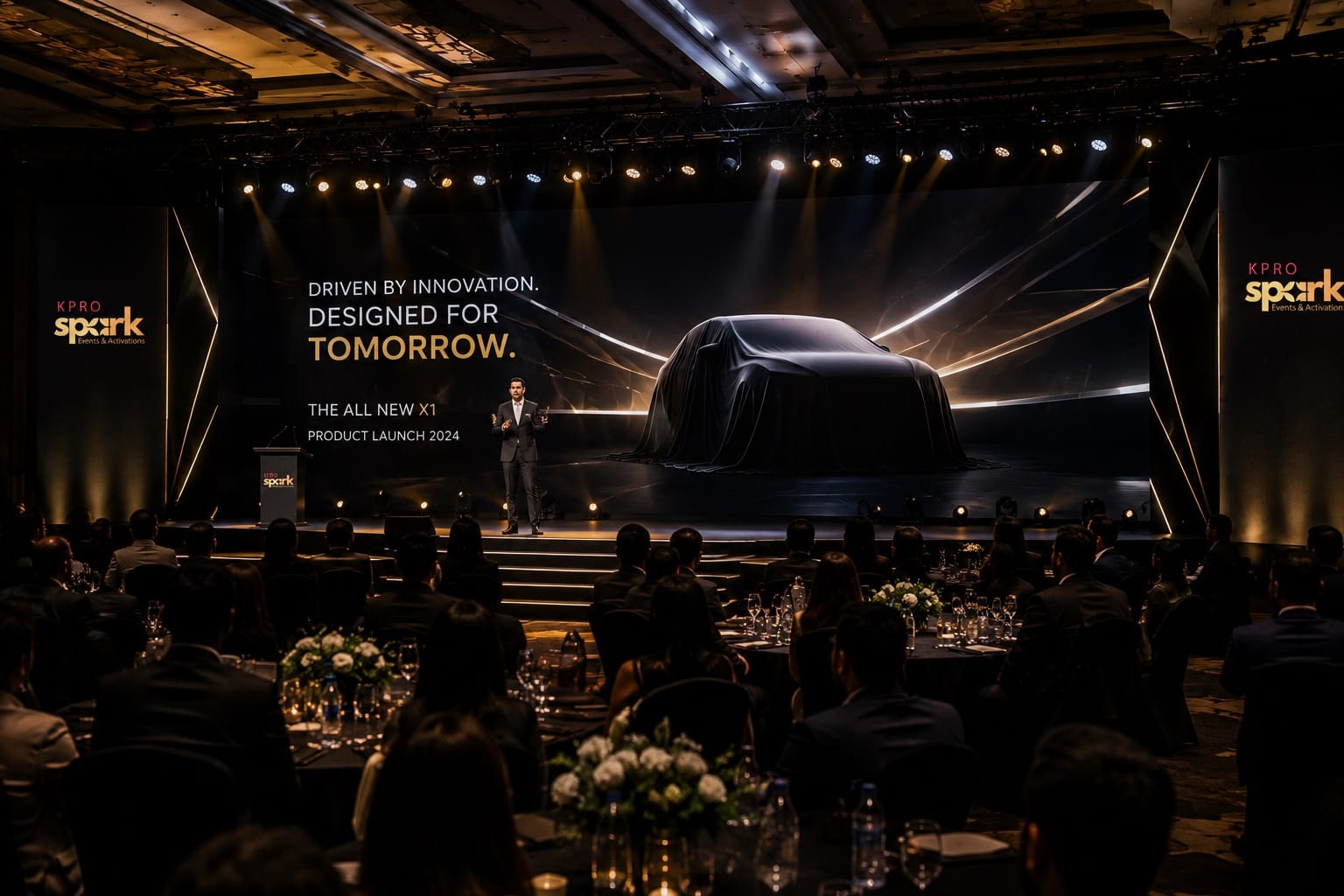 Product launch gala stage design